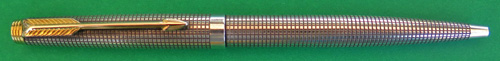 Parker 75 sterling cisele pattern ballpoint pen. Made in USA. Cap actuated.